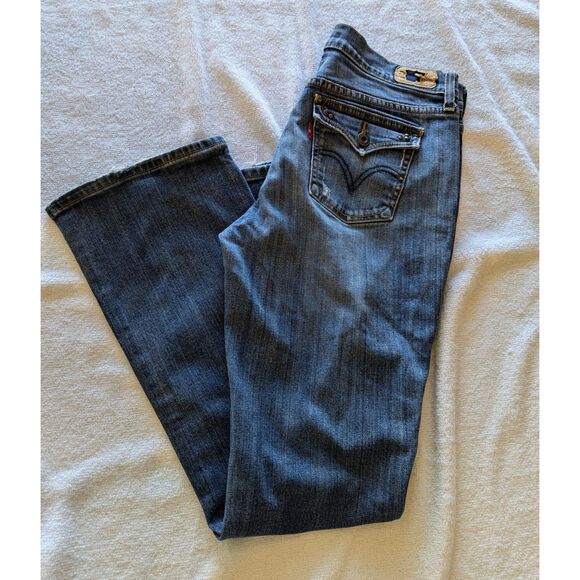 Levi’s Women's 515 Bootcut Flap Pocket Mid Rise Denim Jeans Sz 8 S/C - Picture 7 of 9